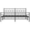 vidaXL Kovový rám postele bez matrace s nožním čelem černý 180x200 cm
