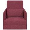 vidaXL Pohovka na spaní 60cm Víno Červené textil