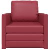 vidaXL Pohovka na podlaze vínová červená 74 x 77 x 81 cm Umělá kůže