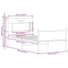 vidaXL Rám postele bez matrace hnědý dub 80 x 200 cm kompozitní dřevo