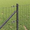 vidaXL Evropský plot se hroty 10 x 0,6 m Ocel potažená PVC Šedá