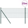 vidaXL Plotový sloupek. Zelená 25 x 0,5 m (16 x 16 mm mřížka) Ocel