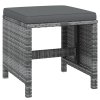vidaXL 19dílný zahradní jídelní set s poduškami polyratan šedý