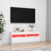 vidaXL TV skříňka s LED osvětlením bílá 100 x 35 x 40 cm