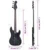 vidaXL Elektrická baskytara pro začátečníky s obalem černá 4/4 46"