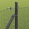 vidaXL Plot s příspěvky Šedá 0.8 x 25 m Ocel
