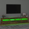 vidaXL TV skříňka s LED osvětlením kouřový dub 210 x 35 x 40 cm
