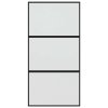 vidaXL Posuvné dveře černé 102,5 x 205 cm tvrzené sklo a hliník