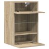 vidaXL Nástěnné skříňky s LED osvětlením pro TV 2 ks dub sonoma 40 x 30 x 60,5 cm