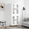 vidaXL Skříň highboard bílá 69,5 x 34 x 180 cm kompozitní dřevo