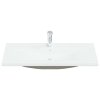 vidaXL Zápustné umyvadlo s baterií 101 x 39 x 18 cm keramické bílé
