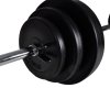 vidaXL Posilovací lavice se sadou činek barbell a dumbbell 30,5 kg