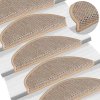 vidaXL Samolepící nášlapy na schody vzhled sisal 15 ks 65x21x4 cm