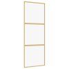 vidaXL Posuvné dveře zlaté 76 x 205 cm čiré ESG sklo a hliník