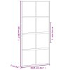 vidaXL Posuvné dveře černé 102,5 x 205 cm tvrzené sklo a hliník