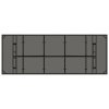 vidaXL Zahradní stůl se skleněnou deskou černý 240x90x75 cm polyratan
