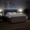 vidaXL Box spring postel s matrací taupe 180x200 cm textil