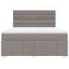 vidaXL Box spring postel s matrací taupe 180x200 cm textil