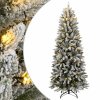 vidaXL Umělý vánoční stromek s 300 LED a sněhem 180 cm