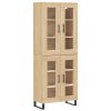vidaXL Skříň highboard dub sonoma 69,5 x 34 x 180 cm kompozitní dřevo