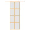vidaXL Posuvné dveře zlaté 76 x 205 cm mléčné ESG sklo a hliník