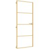 vidaXL Interiérové dveře úzké zlaté 83x201,5 cm tvrzené sklo a hliník