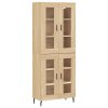 vidaXL Skříň highboard dub sonoma 69,5 x 34 x 180 cm kompozitní dřevo