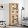vidaXL Skříň highboard dub sonoma 69,5 x 34 x 180 cm kompozitní dřevo