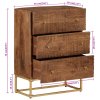 vidaXL Komoda se zásuvkami 55 x 30 x 76 cm masivní mangovník a železo