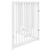 vidaXL Zábrana pro psy s dvířky skládací 4 panely bílá 320 cm jedle