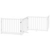 vidaXL Zábrana pro psy s dvířky skládací 10 panelů bílá 800 cm topol