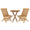 vidaXL 3dílný zahradní jídelní set masivní teakové dřevo