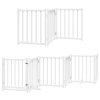 vidaXL Zábrana pro psy s dvířky skládací 12 panelů bílá 600 cm topol