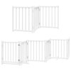 vidaXL Zábrana pro psy s dvířky skládací 15 panelů bílá 750 cm topol