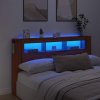 vidaXL Čelo postele LED dub artisan 180x18,5x103,5 cm kompozitní dřevo