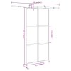 vidaXL Posuvné dveře s kováním 102,5x205 cm tvrzeného sklo a hliník