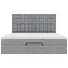 vidaXL Osmanský rám postele s matrací světle šedá 160x200cm textil