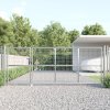 vidaXL Zahradní branka s pletivem stříbrná 350x175 cm pozinkovaná ocel