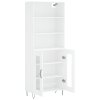 vidaXL Skříň highboard bílá 69,5 x 34 x 180 cm kompozitní dřevo