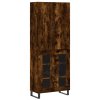 vidaXL Skříň highboard kouřový dub 69,5 x 34 x 180 cm kompozitní dřevo
