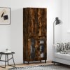 vidaXL Skříň highboard kouřový dub 69,5 x 34 x 180 cm kompozitní dřevo