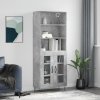 vidaXL Skříň highboard betonově šedá 69,5x34x180 cm kompozitní dřevo