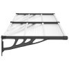 vidaXL Vchodová stříška černá a průhledná 199 x 90 cm polykarbonát