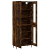 vidaXL Skříň highboard kouřový dub 69,5 x 34 x 180 cm kompozitní dřevo