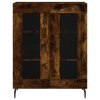 vidaXL Skříň highboard kouřový dub 69,5 x 34 x 180 cm kompozitní dřevo