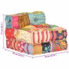 vidaXL Modulární pouf patchwork textil