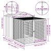 vidaXL Klec pro kuřata s výběhem antracitová 117 x 201 x 123 cm pozinkovaná ocel