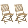 vidaXL Skládací zahradní židle 2 ks 57 x 48,5 x 90 cm masivní akácie