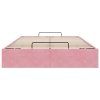 vidaXL Osmanský rám postele bez matrace růžová 120x200 cm samet