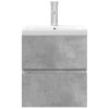 vidaXL 2dílný set koupelnového nábytku betonově šedý kompozitní dřevo